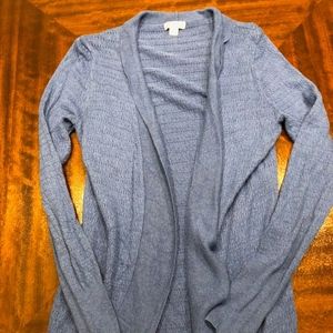 Merona Blue Open-Front Cardigan